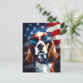 7月4日ベーグル独立記念日 ポストカード (スタンド正面)