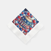 7月4日ペーパーナプキン 縁ありカクテルナプキン (角)