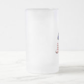 7月4日ホイルバルーン星ガラスストライプマグカップ フロストグラスビールジョッキ (中央)