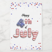 7月4日ホイルバルーン星フードラストライプベル フードラベル (シングルラベル)