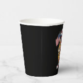 7月4日ホットドッグ愛国おもしろい米国国旗 紙コップ (右)