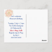 7月4日ホット・ドッグ・オン・フラッグ ポストカード (裏面)