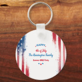 7月4日ホリデーファミリーBBQパーティー キーホルダー (正面)
