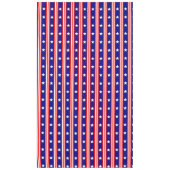 7月4日ホワイトスターズと赤と白ストライプ テーブルクロス (正面)