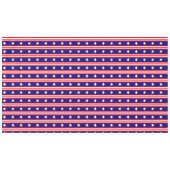 7月4日ホワイトスターズと赤と白ストライプ テーブルクロス (正面(横))