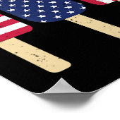 7月4日ポップシクル愛国的アメリカ国旗のメンバー ポスター (角)