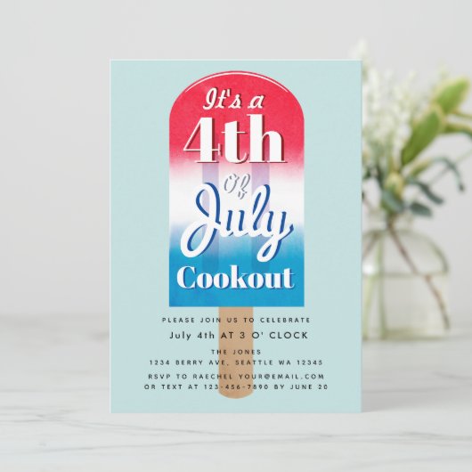 7月4日ポプシクルクックアウト招待状 招待状 (スタンド正面)