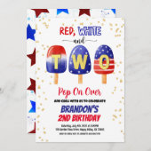 7月4日ポプシクルズキッドボーイ2nd誕生日パーティー 招待状 (正面/裏面)