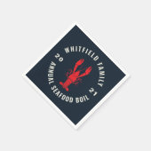 7月4日マッチングファミリーシーフードボイルカスタム スタンダードカクテルナプキン (角)