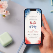 7月4日ミニマリストのデジタルダウンロード招待状 招待状