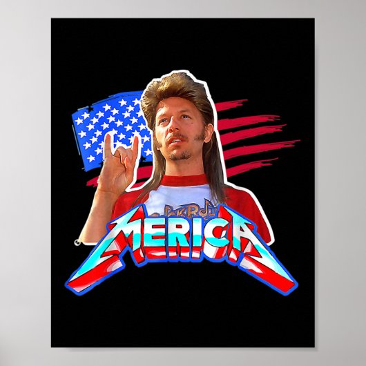 7月4日メリカおもしろいヴィンテージ名Joe Lov ポスター (正面)