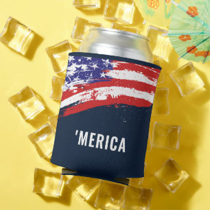 7月4日メリカ国旗 缶クーラー