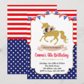 7月4日ユニコーン招待状 招待状 (正面/裏面)