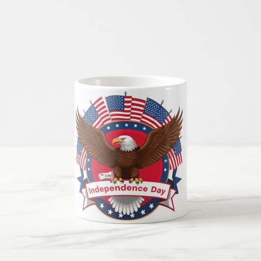 7月4日ユニークの独立記念日 コーヒーマグカップ (中央)