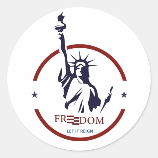 7月4日ラウンドステッカー ラウンドシール (正面)