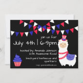 7月4日ラマパーティの招待状 招待状 (正面)