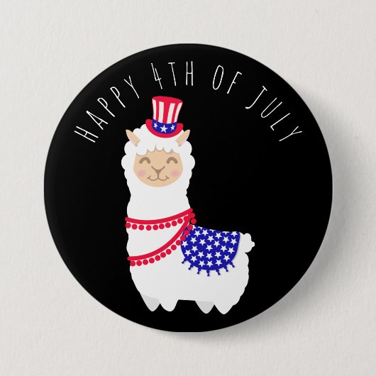 7月4日ラマボタン 缶バッジ (正面)