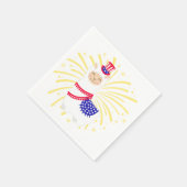 7月4日ラマ スタンダードカクテルナプキン (角)
