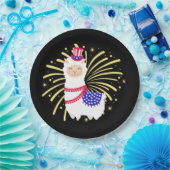 7月4日ラマ ペーパープレート (パーティー)