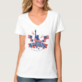 7月4日ランドマーク国旗 Tシャツ (正面)