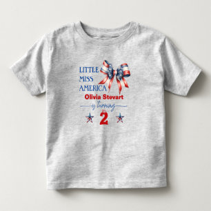 7月4日リトル恋しく思アメリカ2日目 トドラーTシャツ
