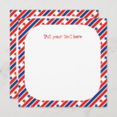 7月4日レッドブルー文字パーティの招待状 招待状 (正面/裏面)