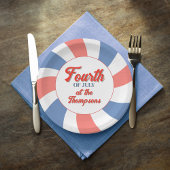 7月4日レッドホワイトとブルーカスタム ペーパープレート