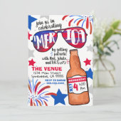 7月4日レッド、ホワイト、ブリュー招待状 招待状 (スタンド正面)