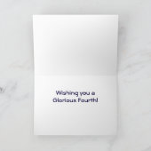 7月4日レトロモダン愛国独立記念日 カード (内部)
