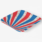 7月4日レトロ星とストライプ紙プレート ペーパープレート (傾斜あり)