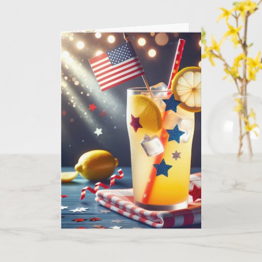 7月4日レモナード カード (黄色い花)