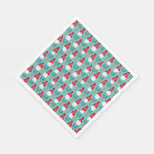 7月4日ロケット愛国ポップ・アートのポプシクルレッドブルー スタンダードランチョンナプキン (角)