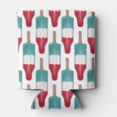 7月4日ロケット愛国ポップ・アートのポプシクルレッドブルー 缶クーラー (裏面)