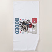 7月4日ロデオ・カウボーイ ビーチタオル (正面)