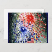 7月4日ヴィンテージはがき ポストカード (正面/裏面)