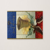 7月4日ヴィンテージイーグルとリバティーベル ジグソーパズル (横)