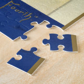 7月4日ヴィンテージイーグルとリバティーベル ジグソーパズル (側面)