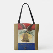 7月4日ヴィンテージイーグルとリバティーベル トートバッグ (裏面)