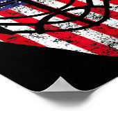 7月4日ヴィンテージホッケーゴアリーマスクアメリカンFl ポスター (角)