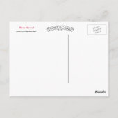 7月4日ヴィンテージマーチングドラムレッド&ブルー ポストカード (裏面)