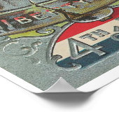 7月4日ヴィンテージリバティ・ベル・ポスター ポスター (角)