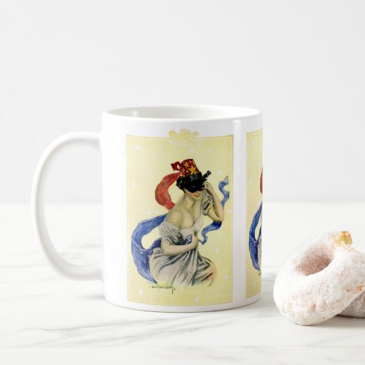 7月4日ヴィンテージ愛国仮装パーティー コーヒーマグカップ (ドーナツ)