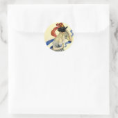 7月4日ヴィンテージ愛国仮装パーティー ラウンドシール (バッグ)