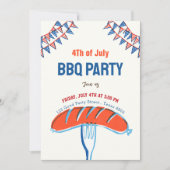 7月4日ヴィンテージ独立記念日BBQパーティー 招待状 (正面)