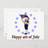 7月4日ヴィンテージ芸術 ポストカード (正面/裏面)