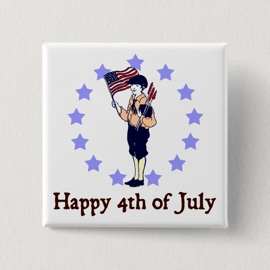 7月4日ヴィンテージ芸術 缶バッジ (正面)