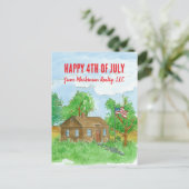 7月4日不動産仲介業者国旗カスタムから シーズンポストカード (スタンド正面)