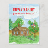 7月4日不動産仲介業者国旗カスタムから シーズンポストカード (正面)