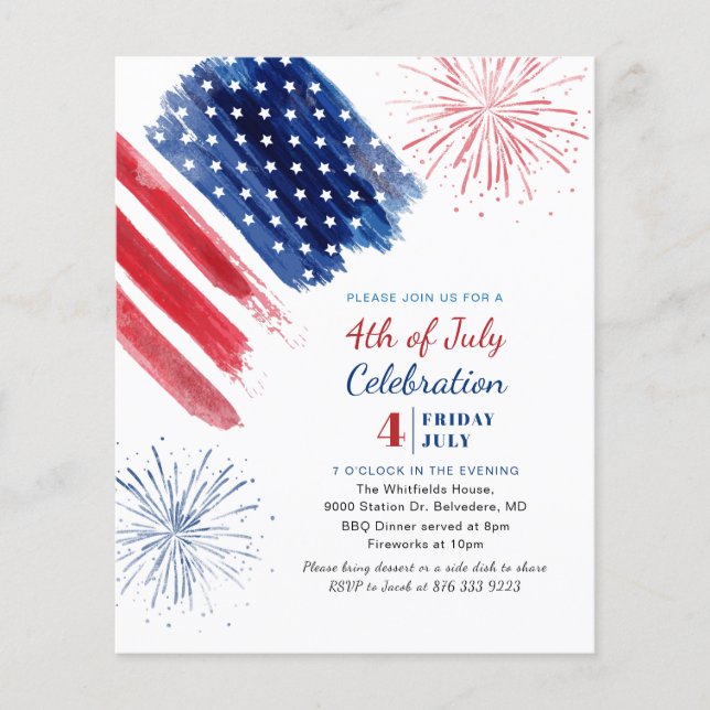 7月4日予算独立記念日赤白青 (正面)