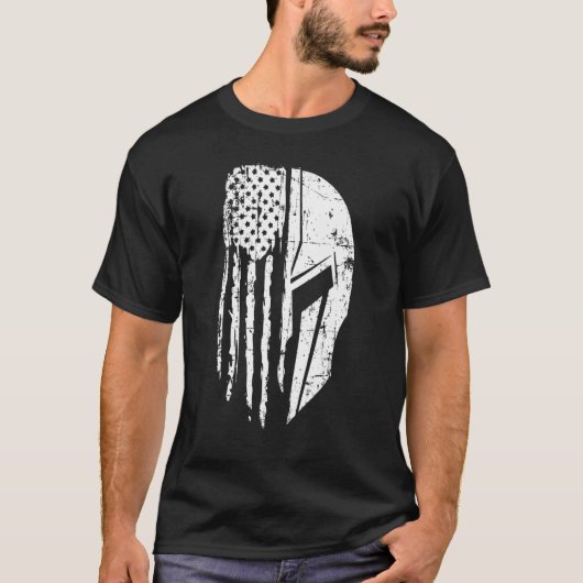 7月4日動揺して愛国米国国旗スパ Tシャツ (正面)
